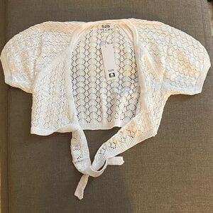 525 XS Crop Top coverup white Born in Brooklyn new with tags